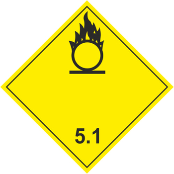 Окисляющие вещества - Маркировка опасных грузов, знаки опасности - магазин "Охрана труда и Техника безопасности"